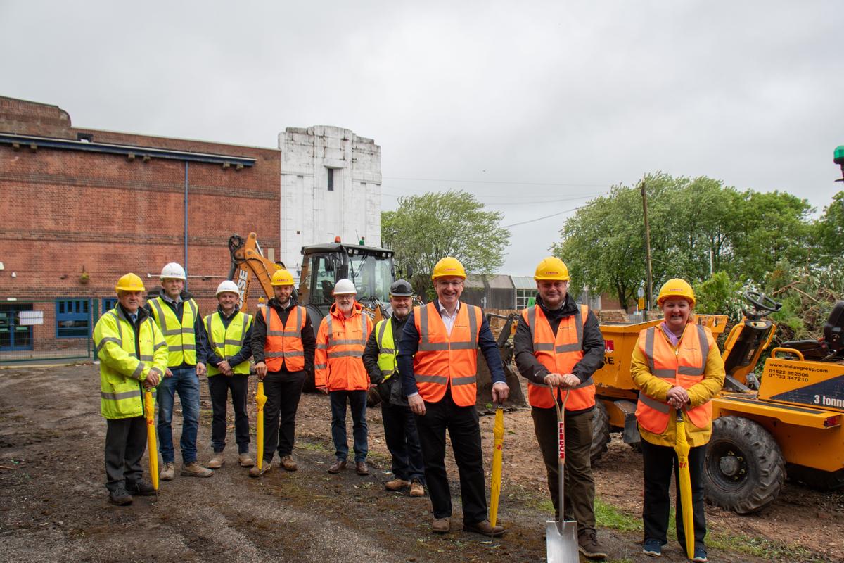 Works begin on new event and market space in Fox Street in Sutton